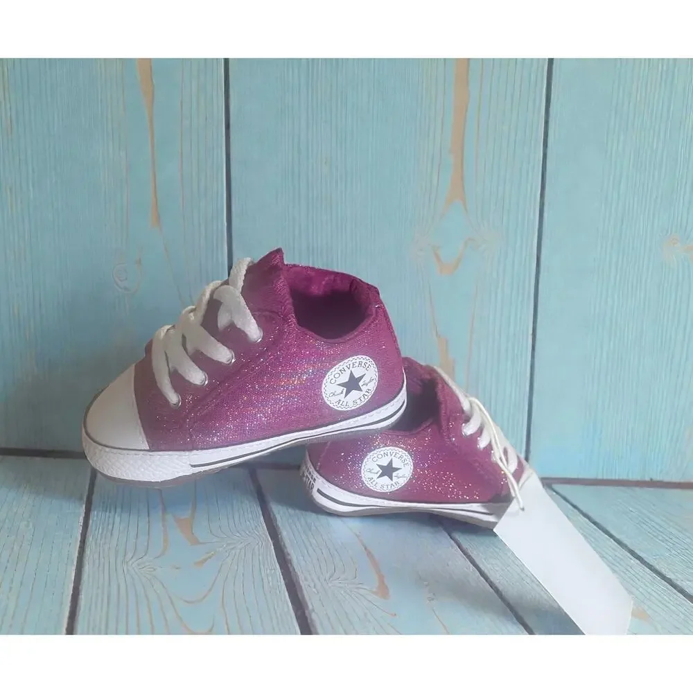 Converse Kids' Chuck Taylor All Star Cribster Shinefetti Purple Sz3